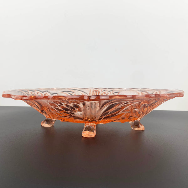 Walther 'Sonnenblume' pink glass footed centrepiece