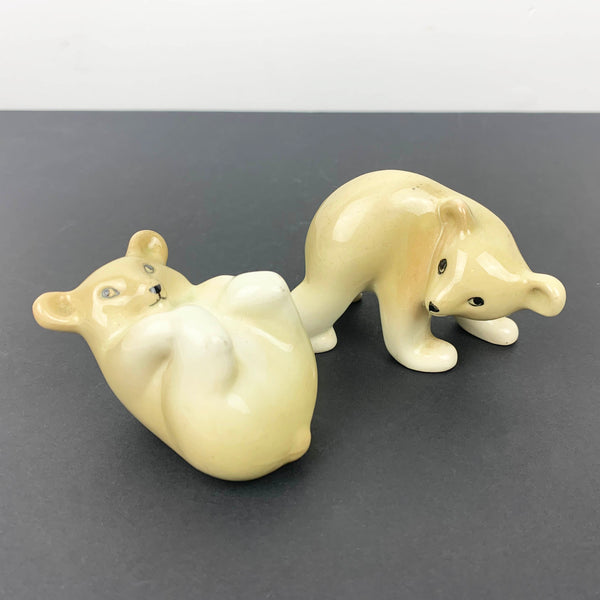 Midwinter England collectible polar bear cub figurines