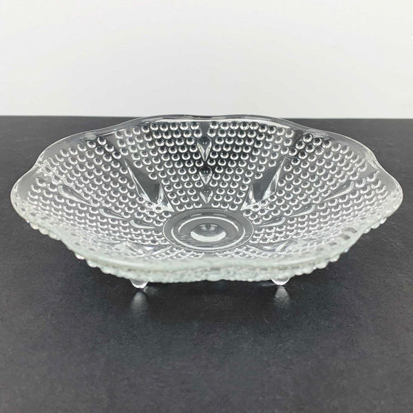 Hazel-Atlas USA hobnail footed bowl