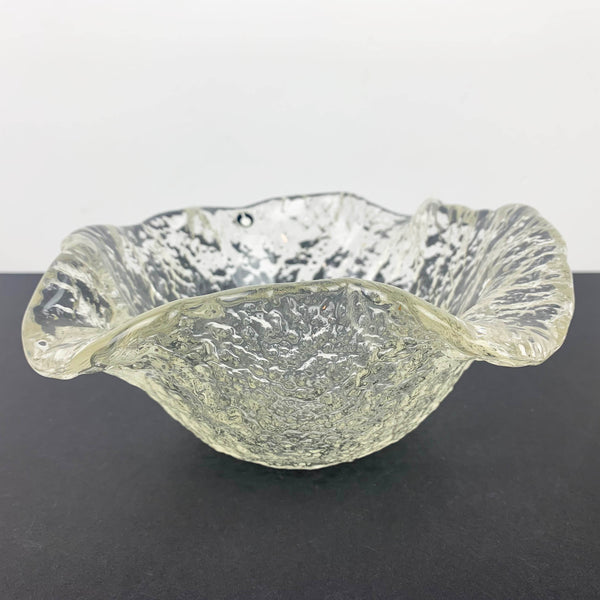 1970's Pukeberg Sweden glass bowl by Uno Westerberg