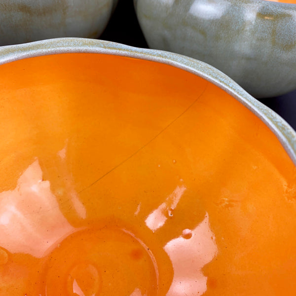 Pumpkin soup set - Lidded tureen with 4 individual bowls