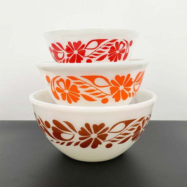 Pyrex Australia Floral Banner bowl set