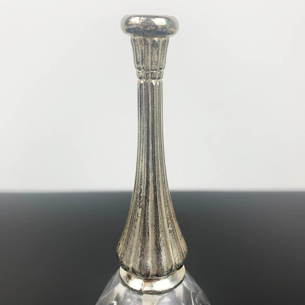 Royal Crystal Rock crystal bell with silver handle