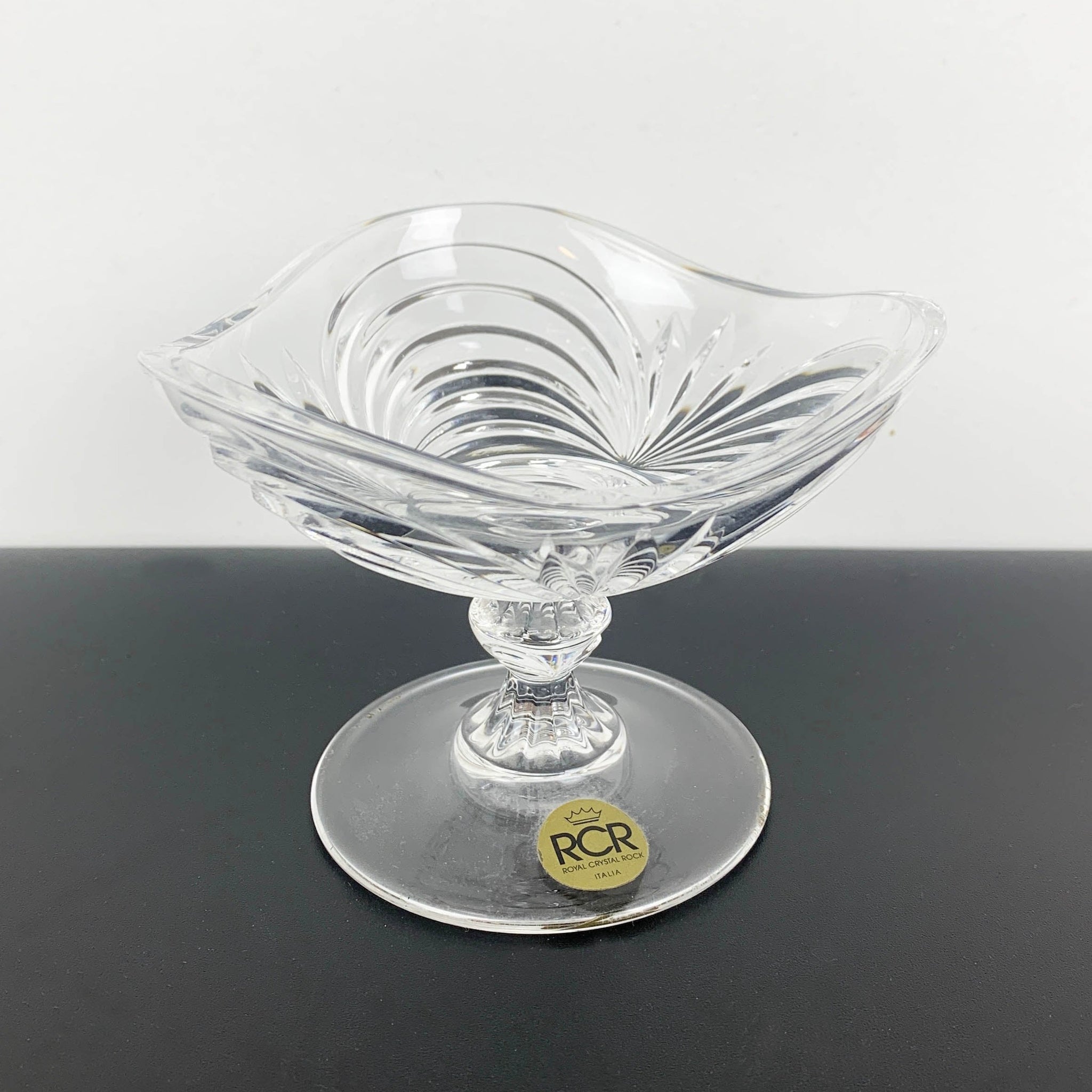 Royal Crystal Rock 'Aurea' footed candy bowl