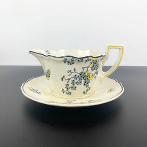 Royal Doulton 'Carnival' RARE 1930's gravy boat complete with saucer