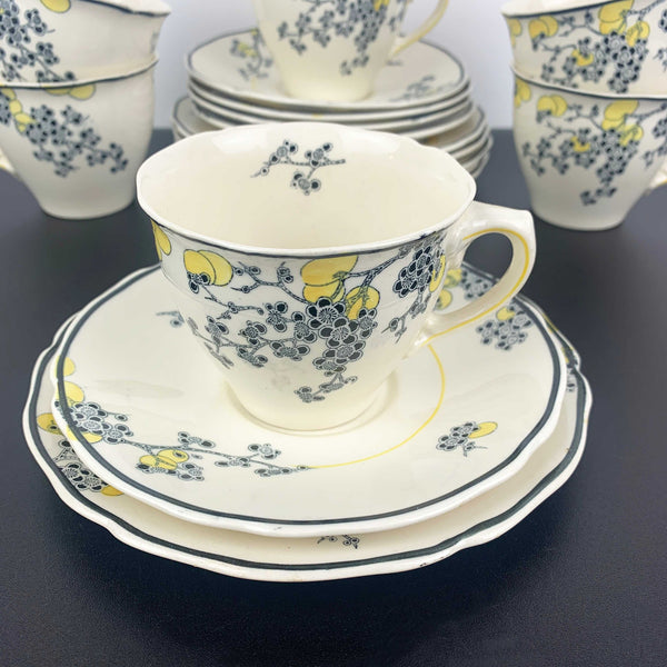 Royal Doulton 'Carnival' tea and coffee trios - Set of 6