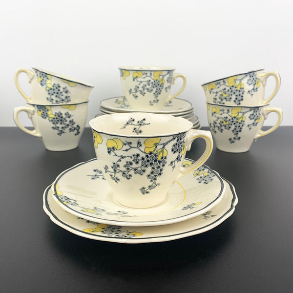 Royal Doulton 'Carnival' tea and coffee trios - Set of 6