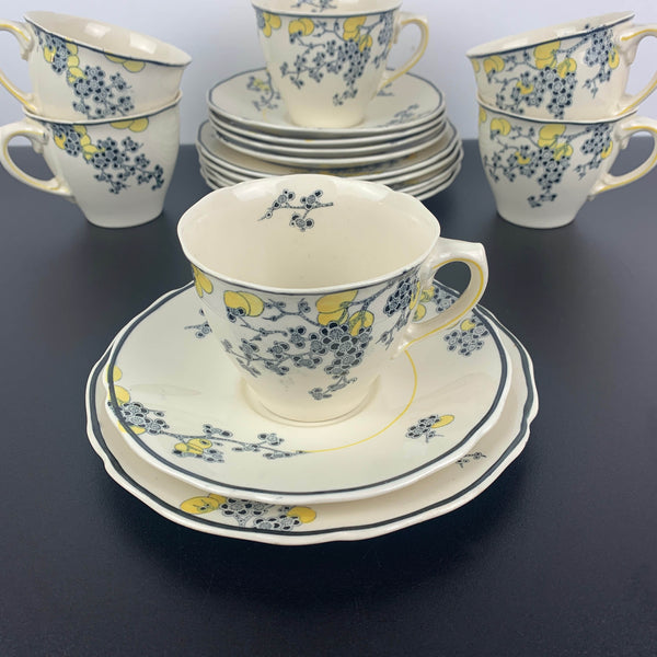 Royal Doulton 'Carnival' tea and coffee trios - Set of 6