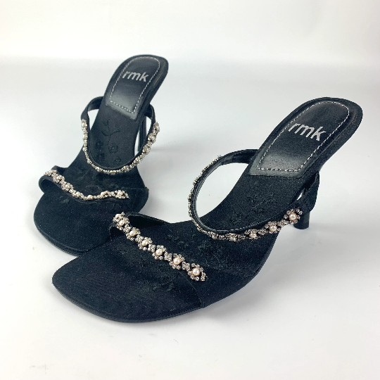 RMK pearl and diamante evening sandal high heels