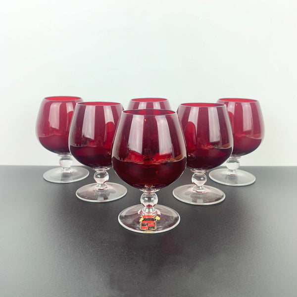 Astracolour (Czech) Ruby Wine Glass - Set of 6