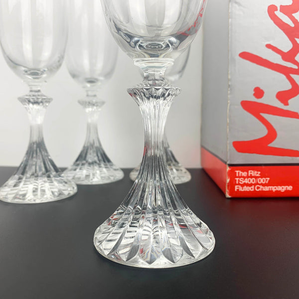 Mikasa 'The Ritz' champagne flute - Set of 4 Boxed