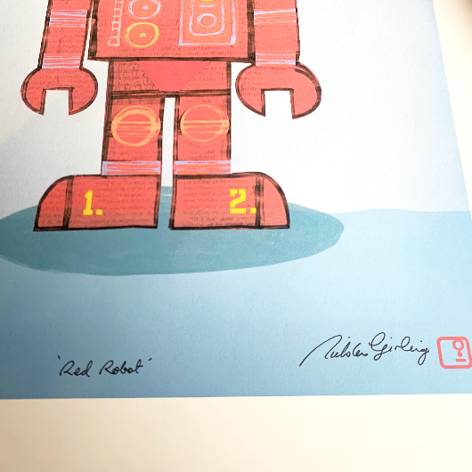 Nicholas Girling Red Robot artist signature