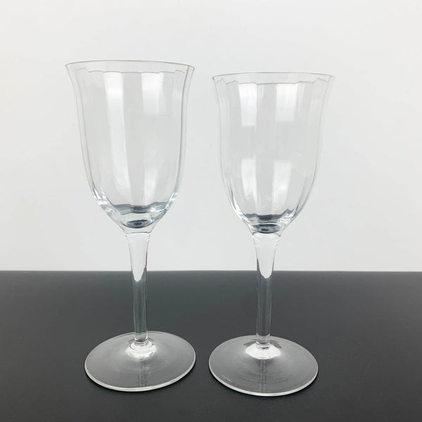 Rogaska Crystal faceted wine glass - Set of 4 (2 sets x 2 sizes)