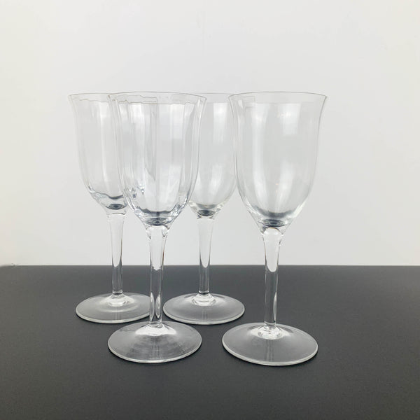 Rogaska Crystal faceted wine glass - Set of 4 (2 sets x 2 sizes)