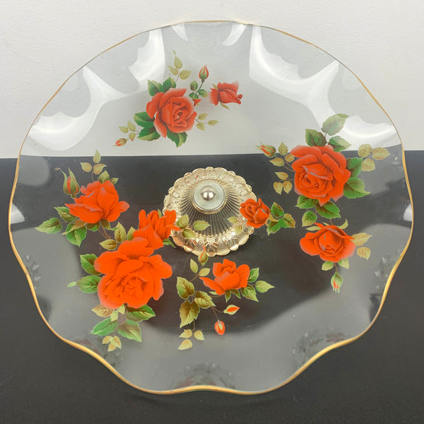 James Clarke & Sons Rose footed presentation plate