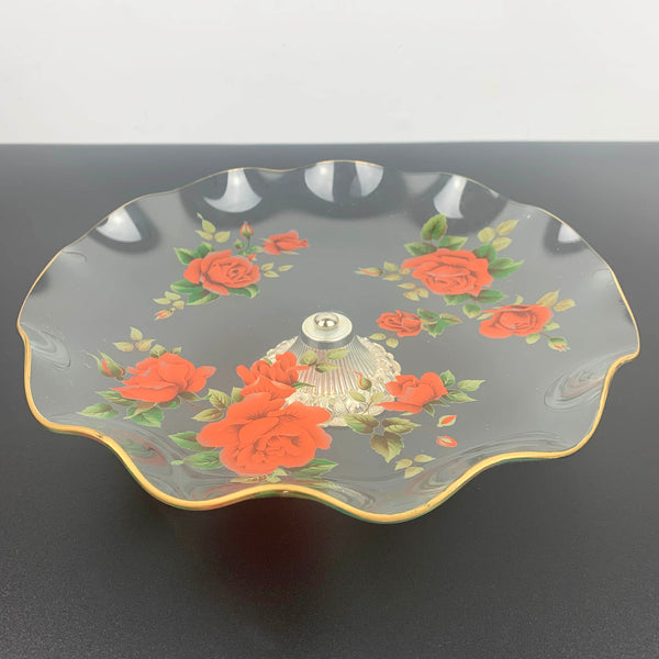 James Clarke & Sons Rose footed presentation plate