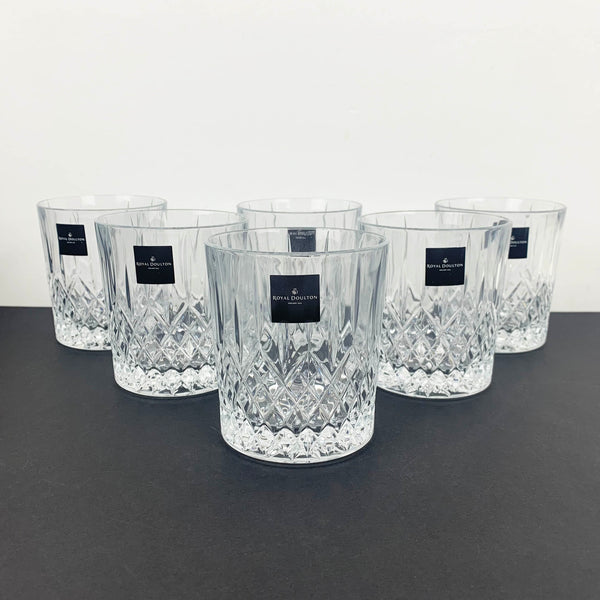 Royal Doulton fine crystal glasses set of 6