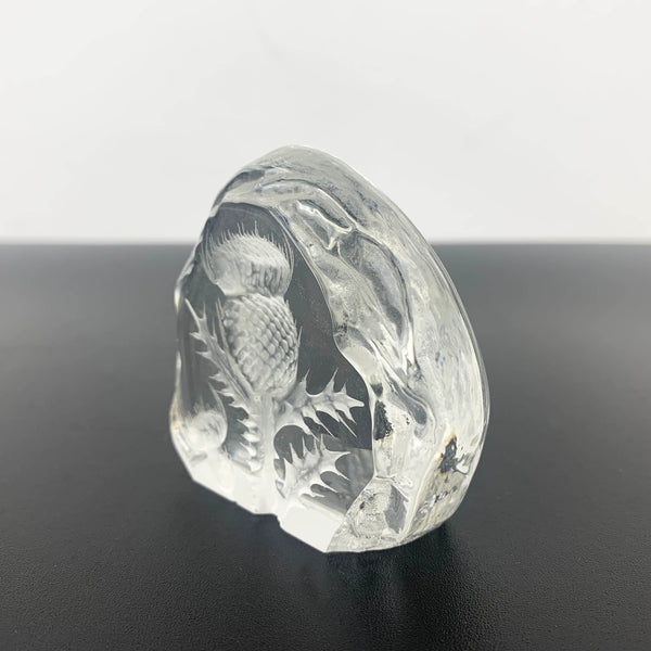 Alfred Capredoni iceberg paperweight - Scottish Thistle