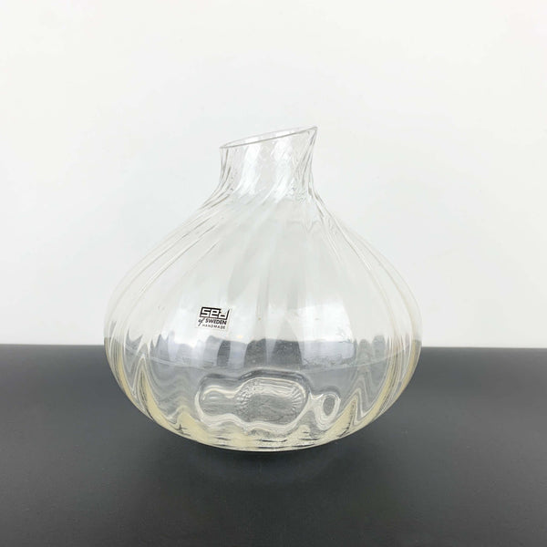 SEA of Sweden mid century swirl glass vase