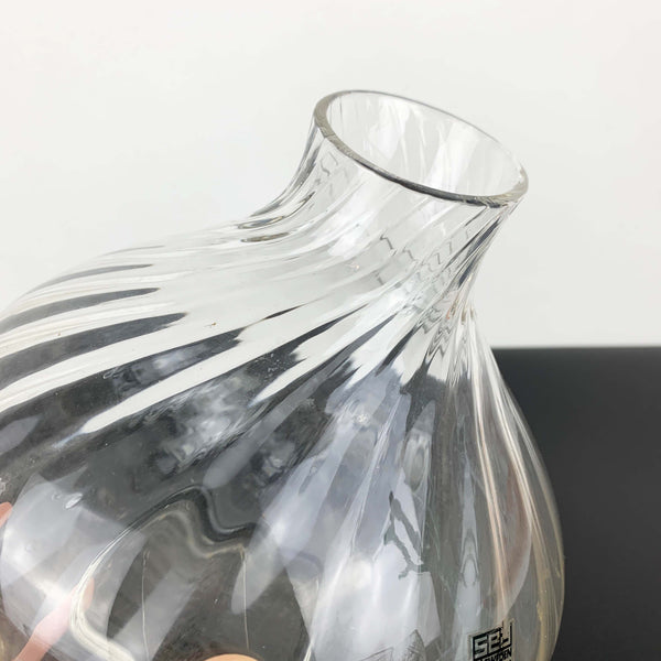 SEA of Sweden mid century swirl glass vase