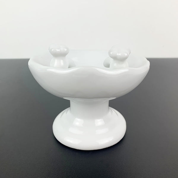 Miniature ceramic sink soap holder