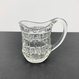 Small diamond cut glass jug