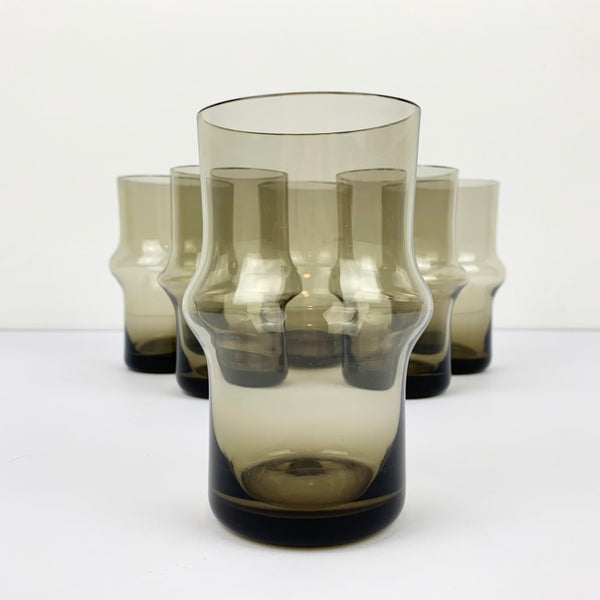 Set of 6 mold blown tumblers 1960's