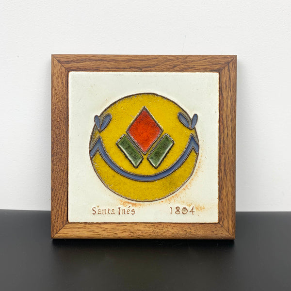 Santa Ines framed decorative tile