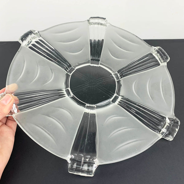 Stolzle 1930s Art Deco glass platter