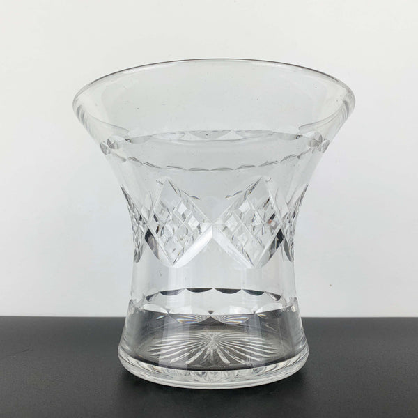 Stuart Crystal diamond banded posy vase