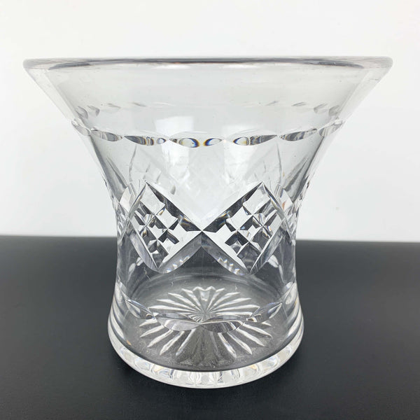 Stuart Crystal diamond banded posy vase