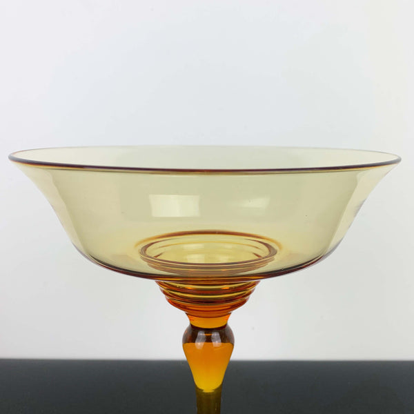 Stuart Crystal 1920's rare amber compote - Pattern no. 681649