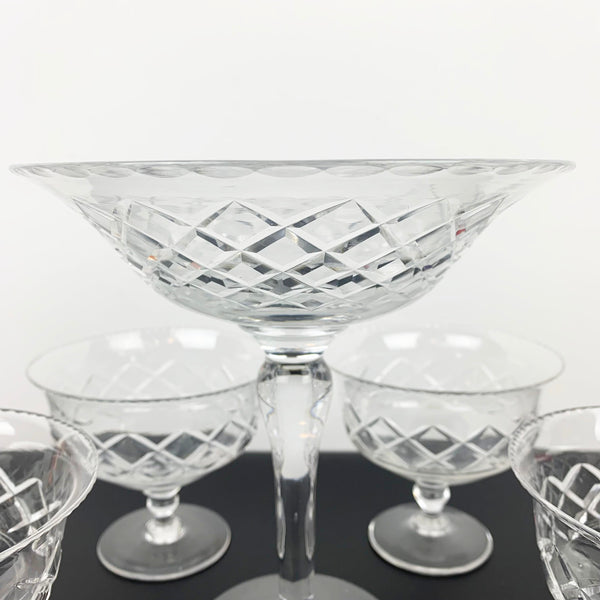 Stuart Crystal compote and dessert bowl set