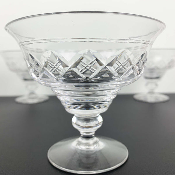 Stuart Crystal footed dessert bowls - Set of 4