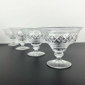 Stuart Crystal footed dessert bowls - Set of 4