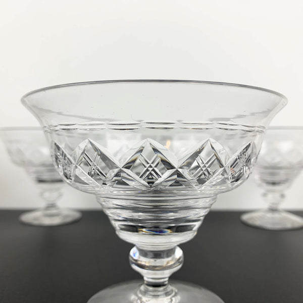 Stuart Crystal footed dessert bowls - Set of 4