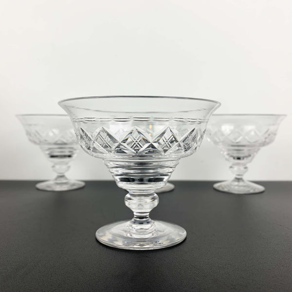 Stuart Crystal footed dessert bowls - Set of 4