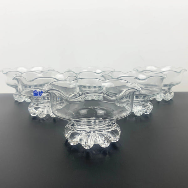 Studio Nova (Mikasa) 'Citadel' ruffled edge footed dessert bowl- Set of 6