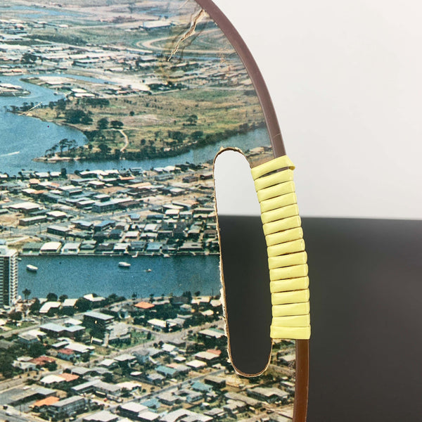 Retro 1970's Surfers Paradise aerial view plastic serving tray