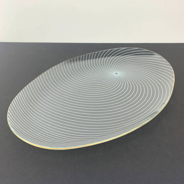 Chance Bros. 'Swirl' 1950's oval platter