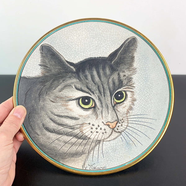 Veneto Flair Italy Cat Series 'Tabby Cat' collectible plate