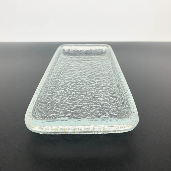 Scandi style textured glass sandwich tray