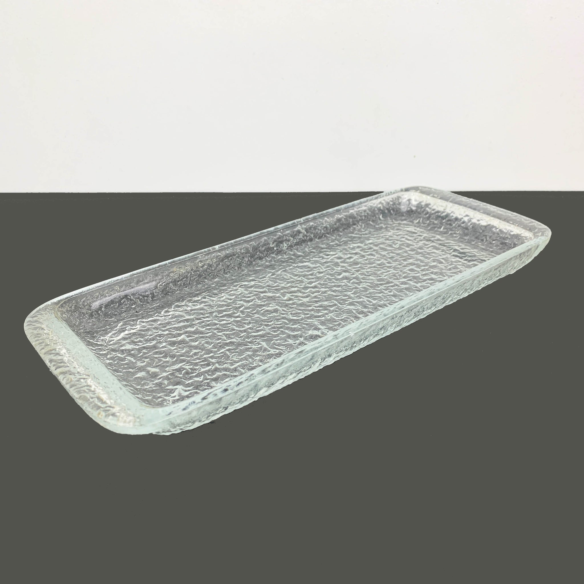 Scandi style textured glass sandwich tray