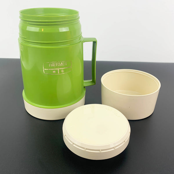 Wide mouth green Thermos (UK) with handle