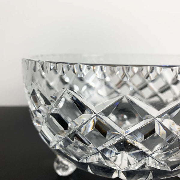 Bohemia Crystal Classic Diamond small tri foot bowl