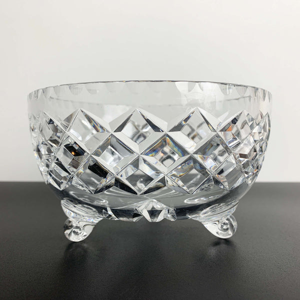 Bohemia Crystal Classic Diamond small tri foot bowl