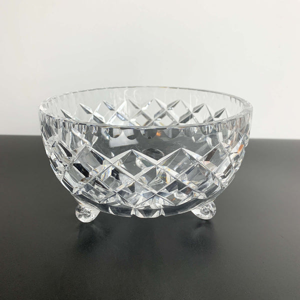 Bohemia Crystal Classic Diamond small tri foot bowl