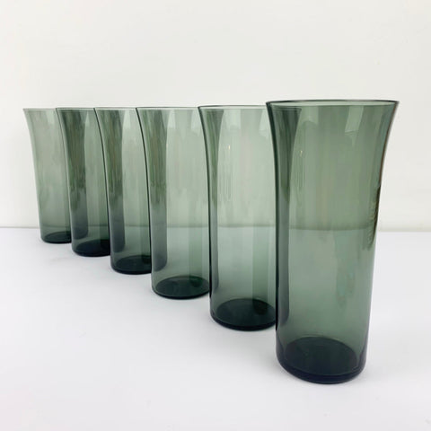 Kaj Franck 'Trumpetti' glass for Nuutajarvi in smoky grey