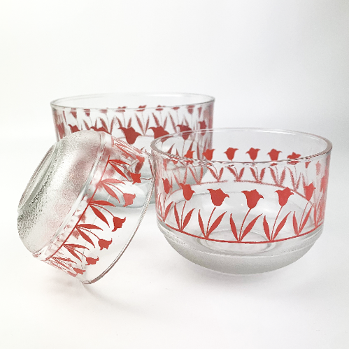 Nesting glass mixing bowls Set of 3