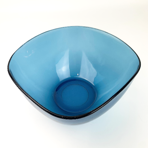 Vereco France large blue serving bowl